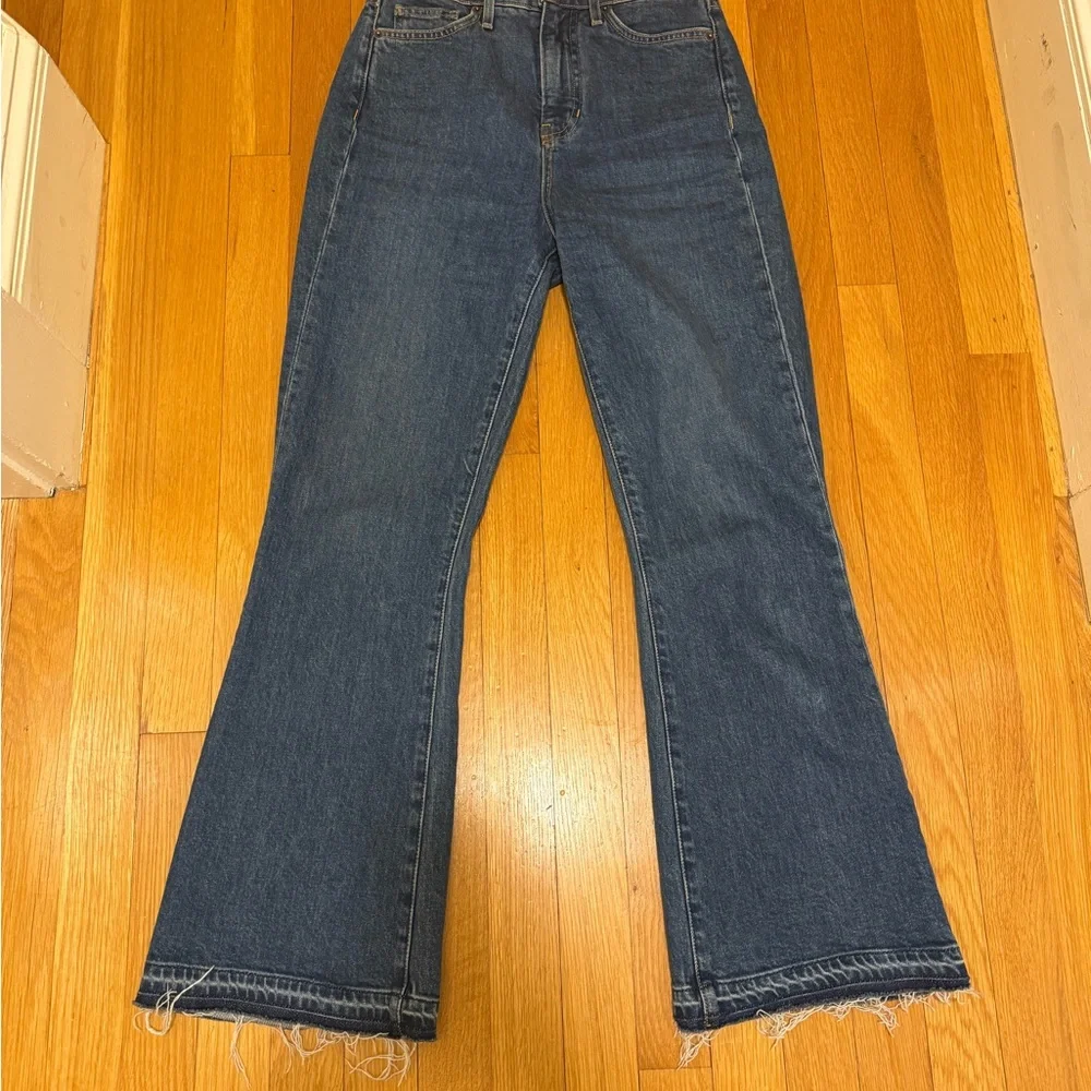 Veronica Beard High Rise Blue Jeans Classic Straight-Leg - Picture 3 of 7